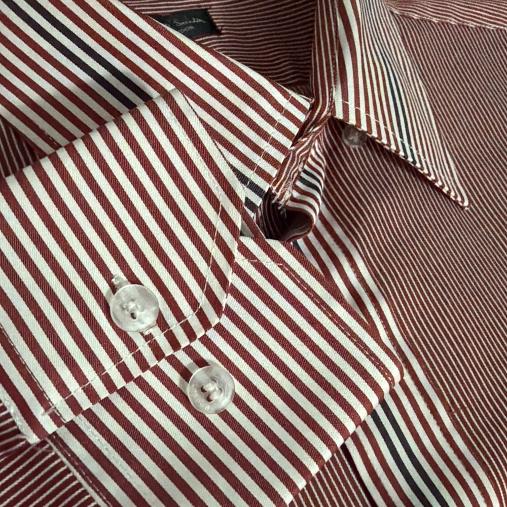 Paul Smith Stripe Shirt Mens‎ 17 Cotton Long Sleeve Striped London - Picture 7 of 7